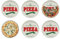 KHG 6er Set Pizzateller, extra groß mit 30cm Durchmesser in Heiss & Lecker Print, perfekt für Gastro und Zuhause, hochwertiges Porzellan, Spühlmaschinengeeignet & perfekt Stapelbar