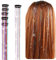 6 Stück Glitzer Haarsträhnen Lametta, 50,8 cm Haarschnüre Tinsel Hair Extensions Glitter Girls Zubehör Party Highlights Hair Tinsel Haarsträhnen Zum Einflechten Haarteil mit Klammer für Mädchen Frauen
