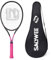 Racchetta da tennis in carbonio composito, professionale, per uomini e donne, principianti, con borsa (1 pezzo, rosa)