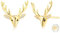Jenosy Ohrringe Gold Damen Ohrringe Hirsch Geweih Zarte Hirsch Geweih Ohrstecker für Damen Knorpel Huggie Ohrstecker für Mädchen Hypoallergene Ohrringe Vergoldet Modeschmuck für Frauen Mädchen
