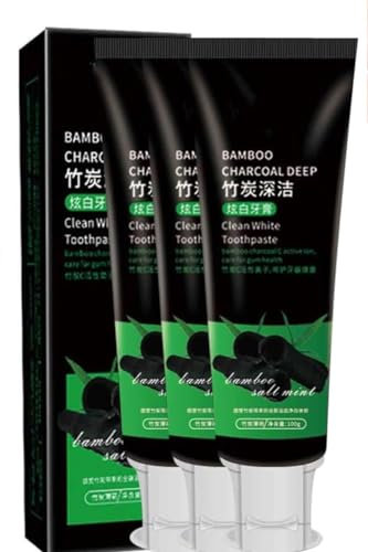 GeRRiT Dentifrice en Profondeur au Charbon de Bambou, Dentifrice blanchissant et détachant, nettoie en Profondeur Les gencives, élimine Les Taches sur Les Dents et rafraîchit l'haleine