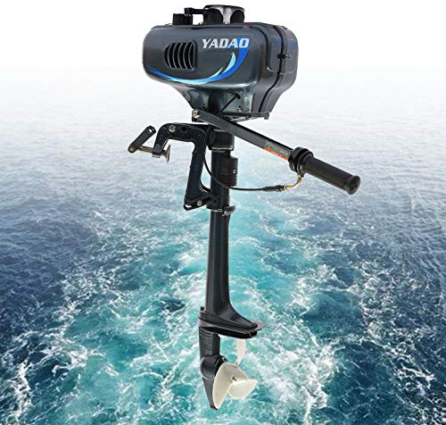 BRRIDE 2-Takt 3,5 PS Außenbordmotor Bootsmotor, Benzinmotor Bootsport Wasserkühl, Leistungsstarker Aussenborder schlauchboot motor, Außenborder für Schlauchboote, Fischerboote
