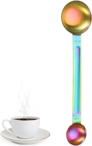 Coffee Scoop, Ground Coffee Tamping Tool for Barista Coffee Bean Long Handle Tablespoon Fits Coffee Container for Ground Coffee for Coffee, Tea, Sugar and Milk Coffee Machine Accessories