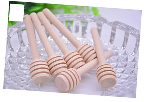 LABRIMP 30pcs Honey Sticks Honeycomb Stirrer Silicone Whisk Honey Stir Sticks Glass Stirring Rods Mini Whisk Honey Dipper Mini Jar Stir Fry Sauce Wooden Metal Coffee Stick re-usable