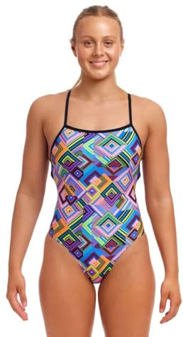 Funkita Boxanne Badeanzug für Damen chlorresistent schnelltrocknend, Größe:34