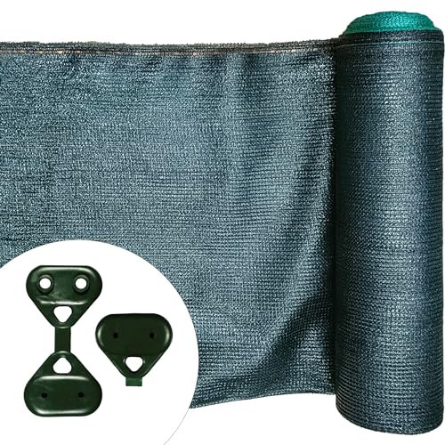 ESTO Filet d'ombrage 90 % d'ombrage de différentes tailles, toile d'ombrage brise-vent de confidentialité, tissu brise-soleil, filet pour clôture jardin balcon terrasse, bâche ombre verte (3 x 10