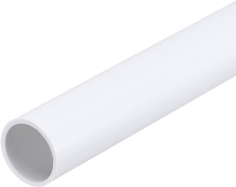 QUARKZMAN Tube Rigide en PVC Tube Rond 12mm ID 14mm OD 20cm Longueur Blanc pour Conduite d'Eau, Artisanat, Manchon de Câble
