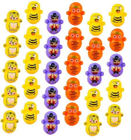 PHENOFICE 60pezzi Mini Tumbler Toys Plastica Colorata da Giocattoli Creativi e Decorativi per Compleanni e Feste Design Unico e Vividità Accattivante