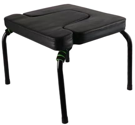 Perfeclan Yoga-Kopfstandbank, Yoga-Kopfstandhocker Stahlrahmen Schulterstand-Upside-Down-Stuhl Kopfstandtrainer Yoga-Inversionsstuhl, Schwarz, ohne Matte
