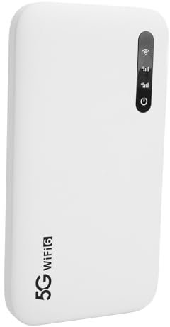 5G Wi-Fi 6 Mobiler Hotspot-Router, Tragbares 2,4/5,8-GHz-Dualband-WLAN-Gerät, 5G-Modem mit SIM-Kartensteckplatz, Bis zu 16 Geräte, IP67 Wasserdicht, für Telefon-Tablet