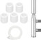 Fitschenringe Kunststoff Zimmertüren 52 Stück Unterlegscheiben Türscharnier 10 * 15 * 1 mm Montageringe Ohne Abriebspuren,1mm Dicke