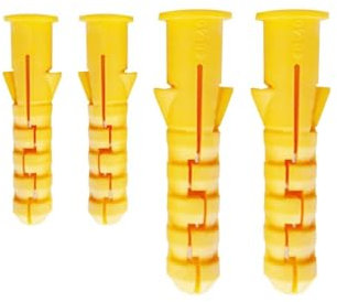 CLENEA 200 Pezzi M6 M8 autofilettanti tasselli for Foratura Lavorazione del Legno Tappi Tubo di espansione in plastica(M6X30)