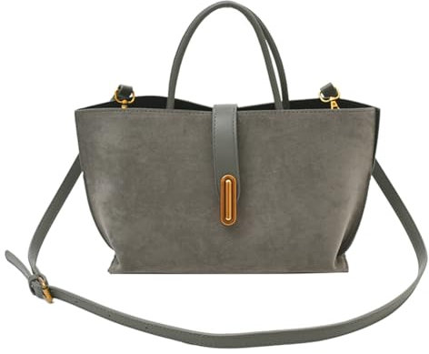 TIAASTAP kleine Handtasche Damen Suede Tote Bag für Uni Tasche Damen-Henkeltaschen Beuteltasche Handbags for Women Baune Wildleder Crossbody Bag Ledertasche mit Abnehmbarem Schultergurt