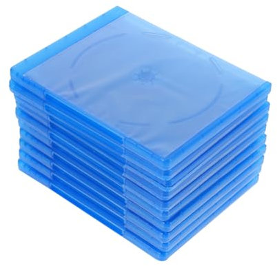 DOITOOL 10pcs CD Holder CD Case Holder Organizer Translucent Disc Storage Box Insert Cover Function for Home Office Media Collection