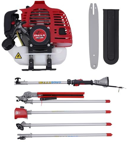 Tagliasiepi a gas 4 in 1 con asta di prolunga, 2 tempi, 51,7 cc, attrezzi da giardino a gas, tagliasiepi