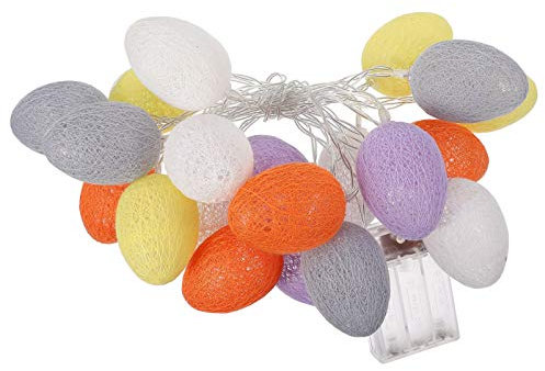 Garneck LED Lichterkette Ostern Mit Timer – Bunte Ostereier Und Osterhasen Für Stimmungsvolle Innen- Und Außendekoration – 3-3m Mit 20 LEDs Für Festliche Atmosphäre Zu Ostern