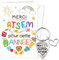 DPKOW Original Cadeau Maternelle ATSEM Merci Carte avec Enveloppe Porte-Clé Cadeau ATSEM d'École Fin d'Année, Cadeau Merci ATSEM pour Cette Année, Merci à ma SUPER ATSEM