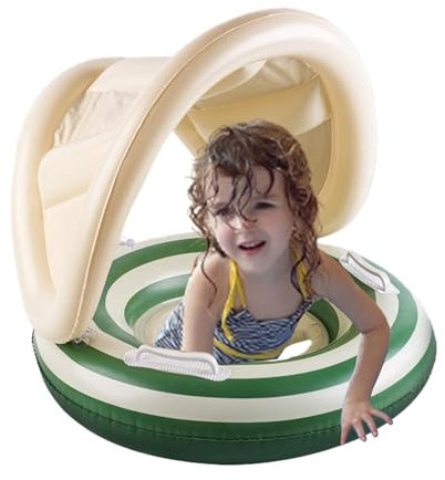 Arroopu Baby Schwimmreifen - Schwimmring Für Pool,Verstellbarer Schwimmtrainer Für Babys Mit Schwimmstuhl Und Sonnenschutz Geeignet Für Kleinkinder