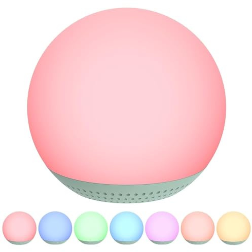 HOMGEN Máquina de Ruido Blanco para Bebés Generador de Sonidos Dispositivo de Ruido Blanco Portátil con 24 Sonidos Relajantes y Máquina de Sonidos Recargable con Luz Nocturna Infantil