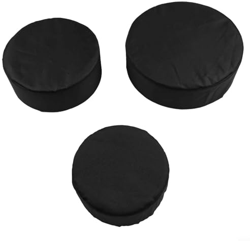 Drivstraw Floating Pond Planters for Aquatic Plants - Woven Fabric Water Garden Liners with Fish Shelter, 23 cm Inner Diameter, Black, /3 Pack(L+ M + S)