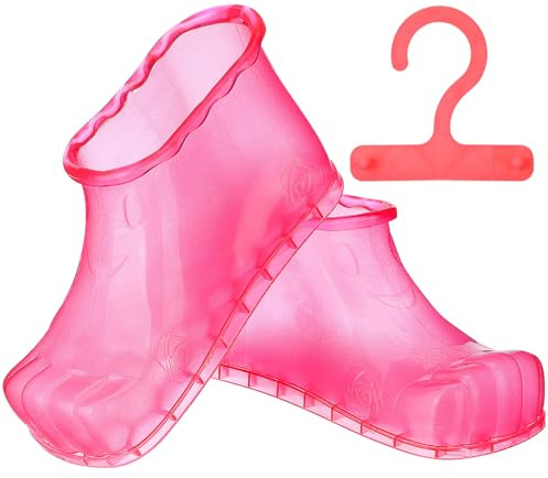 Fußbadestiefel 1 Paar PVC Klein bis Größe 42 für Zuhause | Weiche Badeschuhe, Leicht zu Reinigen, Rutschfest, Badezimmer und Draußen, Rosa