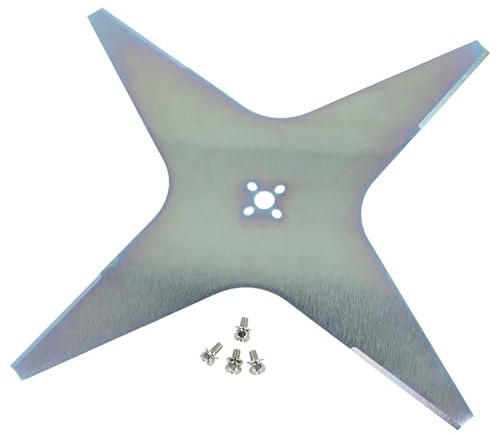 vhbw Ersatz-Messer (4-Stern) Ersatz für Stiga CSD011202 für Rasenmäher - Ersatzklinge Grau, Stahl