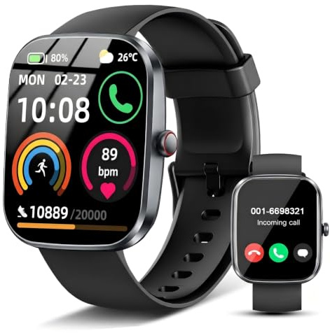 2026 Smart Watch, 1.91 HD Bluetooth 5.4 Calling Smartwatch for Men Women | 115+ Sport Modes Fitness Activity Trackers, SPO2/Heart Rate/Sleep Monitor, IP68 Waterproof Step Counter for Android iOS