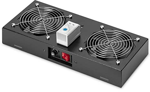 Unité de Toit Ventilateur f DIGITUS armoires de Fixation Murale, 2 Ventilateurs, SW