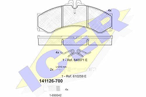 Icer Brakes 141126-700 Bremsbelagsatz, Scheibenbremse - (4-teilig)