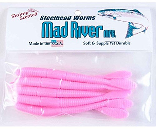 Mad River Steelhead Würmer, Stlhd Wrm Bbblegm 3, bubblegum
