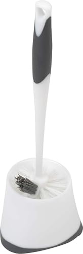 Clorox Under-Rim Toilet Bowl Brush with Corner Storage Caddy, 16 x 5 x 5.5 in