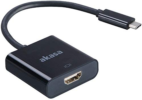 Akasa Type-C to HDMI Converter 15 cm | USB 3.1 | 4K UHD | AK-CBCA04-15BK | Mac OS | Windows | Compatible with MacBook, Dell, Lenovo and More