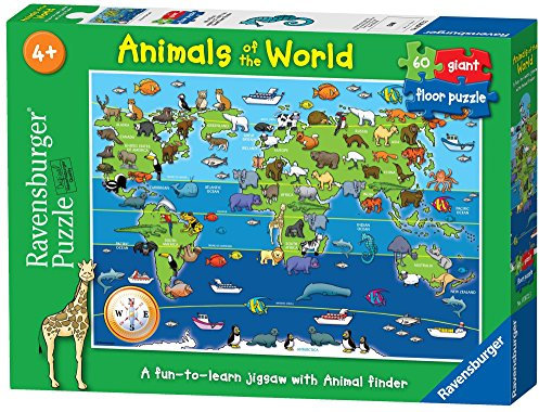 Ravensburger Animals Of The World 60 Piece Jigsaw Puzzle Kids Age 4+
