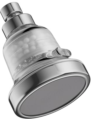 Gefilterter Duschkopf, hoher Druck, Wasser sparen, Ersatzfilter zum Entfernen von Chlor, klare, reine Dusche