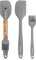 Backefix Silikon Teigschaber 28cm & 22cm Backpinsel Silikon Backutensilien Set | Teigspachtel & Küchenpinsel mit Edelstahlkern zum Kochen, Backen & Grillen | wertig, BPA-frei, lebensmittelecht, grau