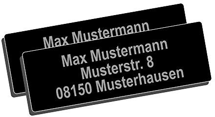 Gravierwerkstatt-Salomon 2X Micro Drohnenennzeichen 30x10mm, rohnen Plakette mit hochwertiger Lasergravur und Klebestreifen (30x10)