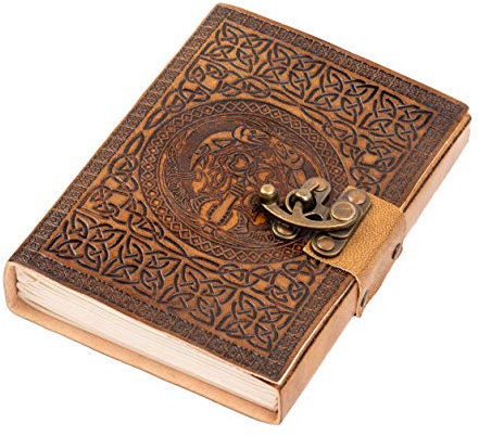 Handgefertigtes Leder Reisetagebuch von DreamKeeper - Tolles Vintage Notizbuch - Ideal zum Führen eines Tagebuchs oder zum Aufschreiben von Gedanken – Journal Diary Notebook – tolles Geschenk