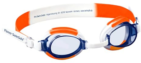 Flipper SwimSafe 1035 – Taucherbrille für Kinder und Erwachsene, verstellbare Schwimmbrille mit UV Schutz und Antibeschlag, inklusive Brillenetui