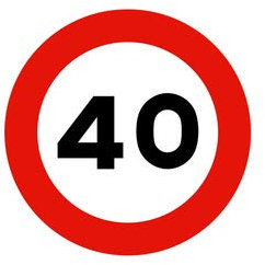 FERRETELIX® Panneau Métallique Homologué Type MOPU 60 cm Réfléchissant N1 Vitesse max 40 R-301