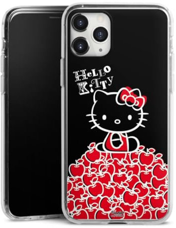 DeinDesign Silikon Hülle kompatibel mit Apple iPhone 11 Pro Max Case transparent Handyhülle Apfel Fanartikel Hello Kitty