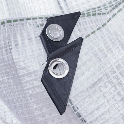 Clear & Reinforced Tarpaulin/Ground Sheet/Fly Sheet,builders tarp,garden dry cover,winter plant cover up (4m x 6m)