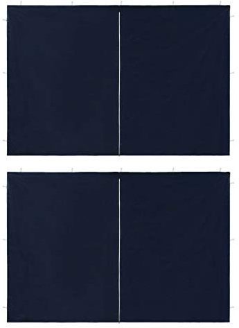 yorten 2 Seitenteile mit Fenster Reißverschluss Partyzelt-Seitenwände 2 Stück PE 300 x 195 cm (L x H) Blau für den Außenbereich