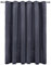 vidaXL Vorhang Verdunkelung mit Metallösen Verdunkelungsvorhang Kräuselband Ösen Schlaufe Thermo Gardine Blickdicht Samt Anthrazit 290x245cm