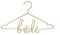 Miss Lovely Kleiderbügel Bride aus Metall in Gold/Hochzeits-Accessoires Braut Hochzeits-Deko Dekoration Brautkleid Zubehör Hochzeitszeremonie JGA Junggesellinnenabschied