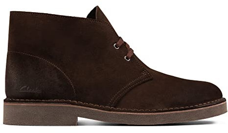 Clarks Desert Boot 2 Stivali in Camoscio Marrone Scuro, Marrone, 42 EU