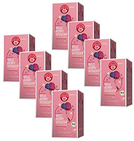 Teekanne Selected Wild Berry Biotee mit Cup Pyramidenbeutel 60g / 8er Pack