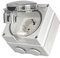 Aufputz Deuchtraum Schuko Steckdosen 1-fach oder 2-fach IP66 auch wenn Stecker im Betrieb ist (1-fach)