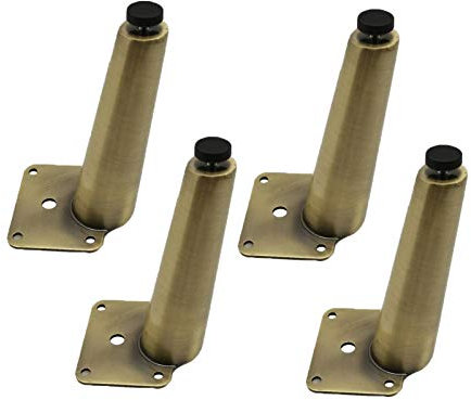 4 Möbelbeine Einstellbar Schrankbeine Möbelfüße Metall Tischfüße Möbelfüsse Sofabeine Bettbeine Schuhschränke,DIY Ersatzfüße Hardware Zubehör,15cm(Green bronze)