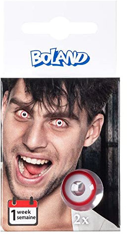 Boland - Lentilles de Contact Motif coloré, 2 pièces, lentilles Semaine sans Ordonnance, Port journalier, Carnaval, soirée déguisée