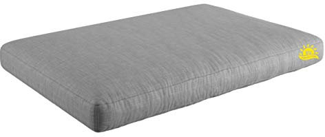 sunnypillow Palettenkissen mit abnehmbarem Bezug UV - beständig Outdoor/Indoor Palettenauflage Palettenpolster Palettensofa Sitzkissen 120x60x15cm Grau